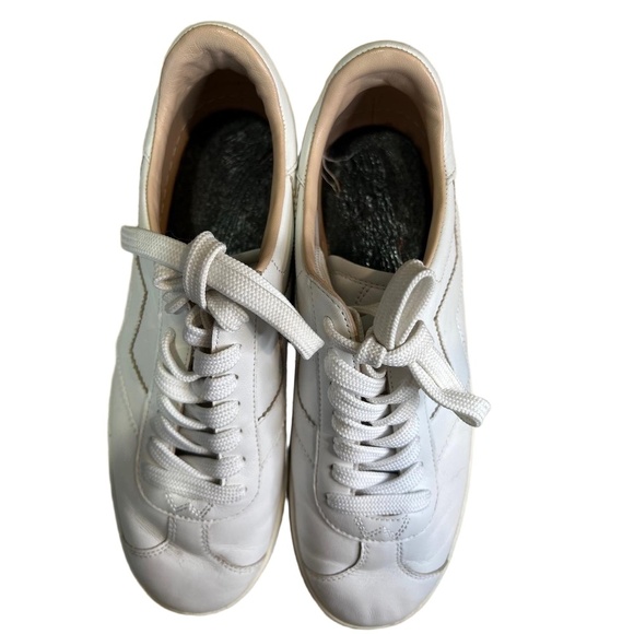 Stewart Weitzman White LaceUp W Motif SW Logo Daryl Sneaker 8 M - Picture 7 of 16